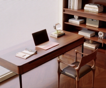 Modern Computer Desk And Chair-ID:459748989