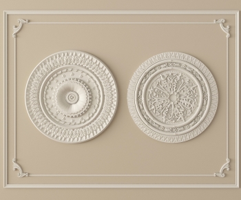 French Style Plaster Carved Top Plate-ID:801548006