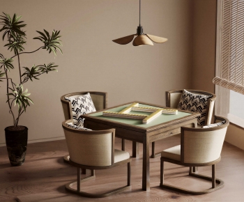 Modern Mahjong Tables And Chairs-ID:580799657