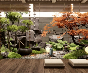 Japanese Style Courtyard/landscape-ID:127765895