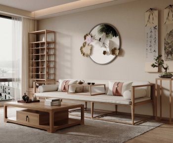 New Chinese Style A Living Room-ID:356343986