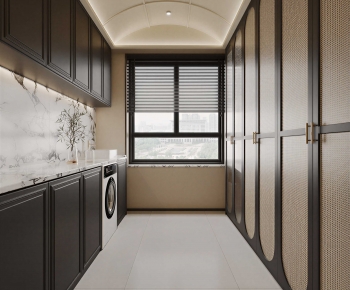 Modern Balcony Laundry Room-ID:647635941