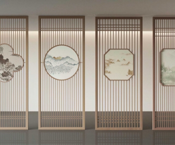 New Chinese Style Wooden Screen Partition-ID:434520223