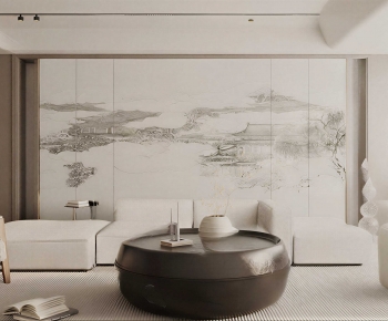 New Chinese Style A Living Room-ID:227093948
