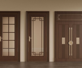 New Chinese Style Single Door-ID:714215043
