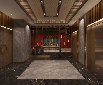 New Chinese Style Office Reception Desk-ID:549804937