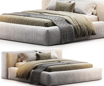 Modern Double Bed-ID:737725021