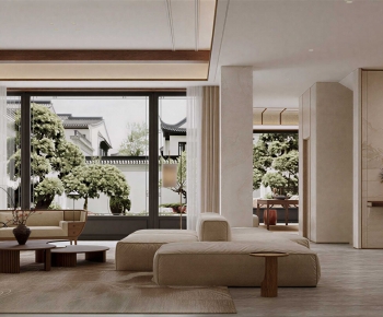 New Chinese Style A Living Room-ID:461281061
