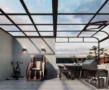 Modern Glass Sun Room-ID:897141934