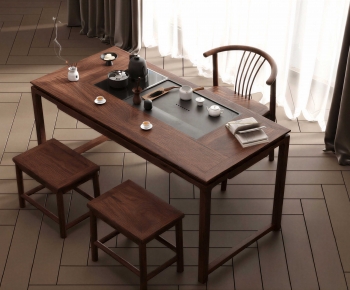 New Chinese Style Tea Tables And Chairs-ID:536500937