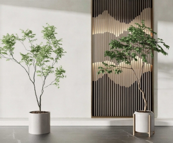 Modern Potted Green Plant-ID:636532071