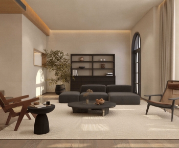 Wabi-sabi Style A Living Room-ID:595292093