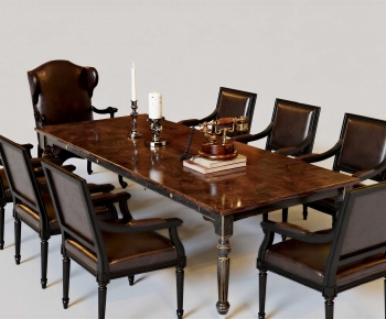 European Style Dining Table And Chairs-ID:112865924