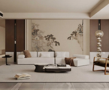 New Chinese Style A Living Room-ID:975806004