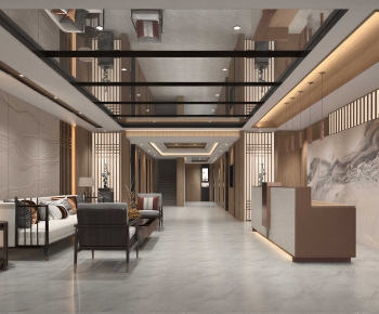 New Chinese Style Office Reception Desk-ID:268779995