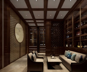 New Chinese Style Wine Cellar/Wine Tasting Room-ID:504553085