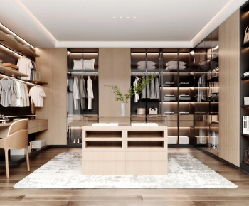 Modern Clothes Storage Area-ID:670278079