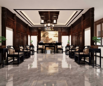 New Chinese Style A Living Room-ID:151719095