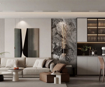 Modern A Living Room-ID:703890366