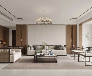 New Chinese Style A Living Room-ID:209856035