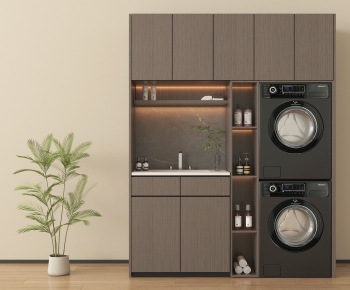 Modern Laundry Cabinet-ID:219926126