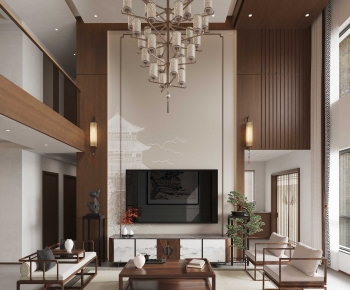 New Chinese Style A Living Room-ID:561116933