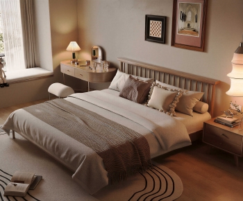 Nordic Style Double Bed-ID:283385999