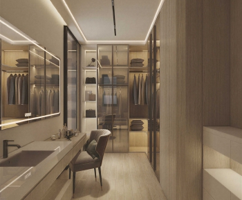 Modern Clothes Storage Area-ID:533551931