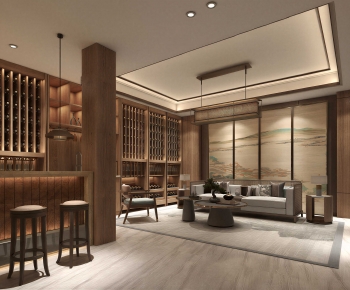 New Chinese Style Wine Cellar/Wine Tasting Room-ID:970357894