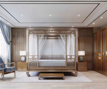 New Chinese Style Bedroom-ID:612956055