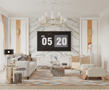 Simple European Style A Living Room-ID:360510326