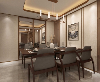 New Chinese Style Dining Room-ID:448621033