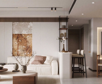 New Chinese Style A Living Room-ID:738213061