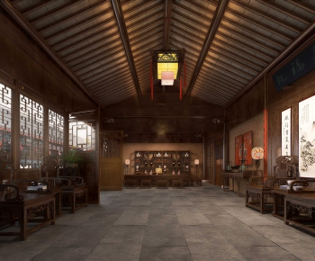 New Chinese Style A Living Room-ID:461935046