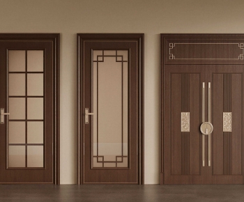 New Chinese Style Single Door-ID:747257954