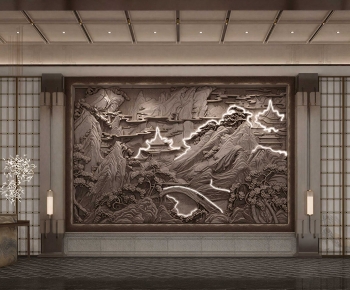 New Chinese Style Lobby Hall-ID:374494082