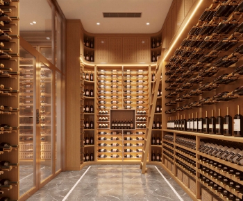 Modern Wine Cellar/Wine Tasting Room-ID:734412914