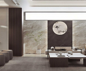 New Chinese Style A Living Room-ID:941804897