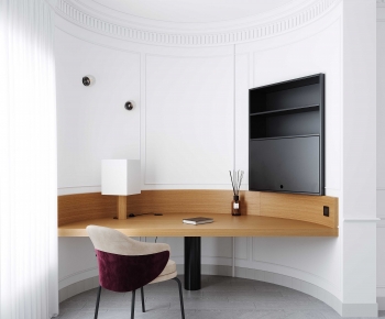 Modern Computer Desk And Chair-ID:306440118