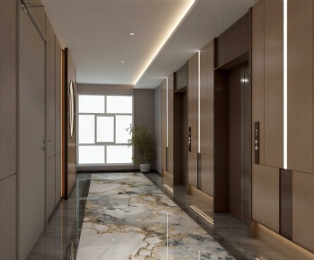 Modern Corridor Elevator Hall-ID:813148982