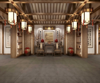 New Chinese Style Teahouse Tea House-ID:510870939