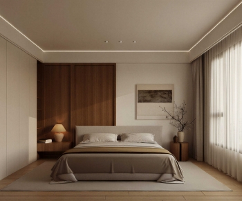 Wabi-sabi Style Bedroom-ID:457094911