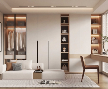 Modern Clothes Storage Area-ID:643104084