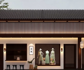 New Chinese Style Facade Element-ID:729029214