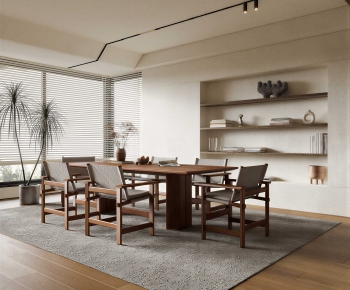 Wabi-sabi Style Dining Room-ID:764158019