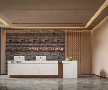 Modern Office Reception Desk-ID:352215054