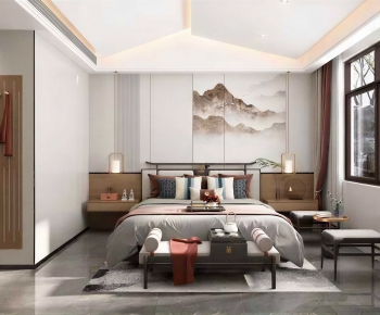 New Chinese Style Bedroom-ID:620330104