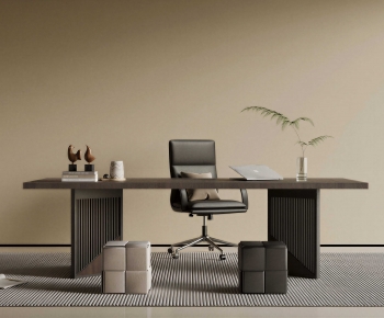 Modern Office Desk And Chair-ID:496293074