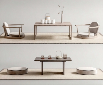 Japanese Style Tea Tables And Chairs-ID:586658003