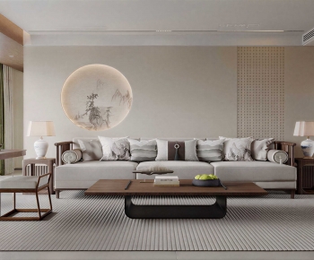 New Chinese Style A Living Room-ID:239999313